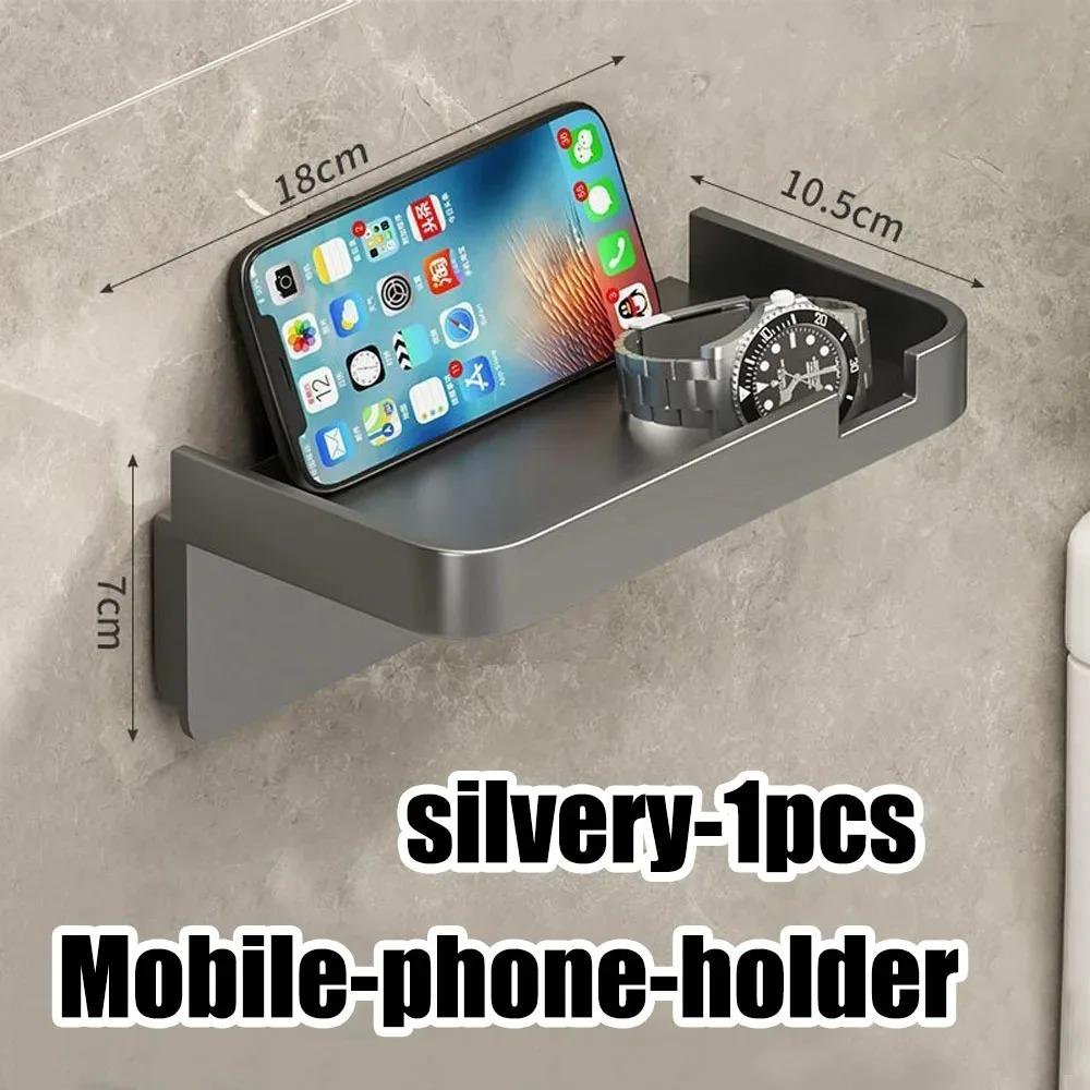 Waterproof Wear Resistant Autohesion Mobile Phone Holder Roll Paper Box Wall Mounted Toilet Accessories Tissue Hanger Bathroom