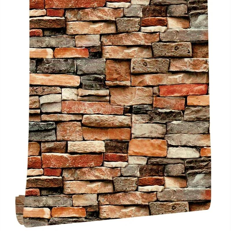 Stone Peel and Stick Wallpaper Decoration Stone Wallpaper Self-Adhesive Wall Paper for Home Decor TV Wall Easy To Peel Stick