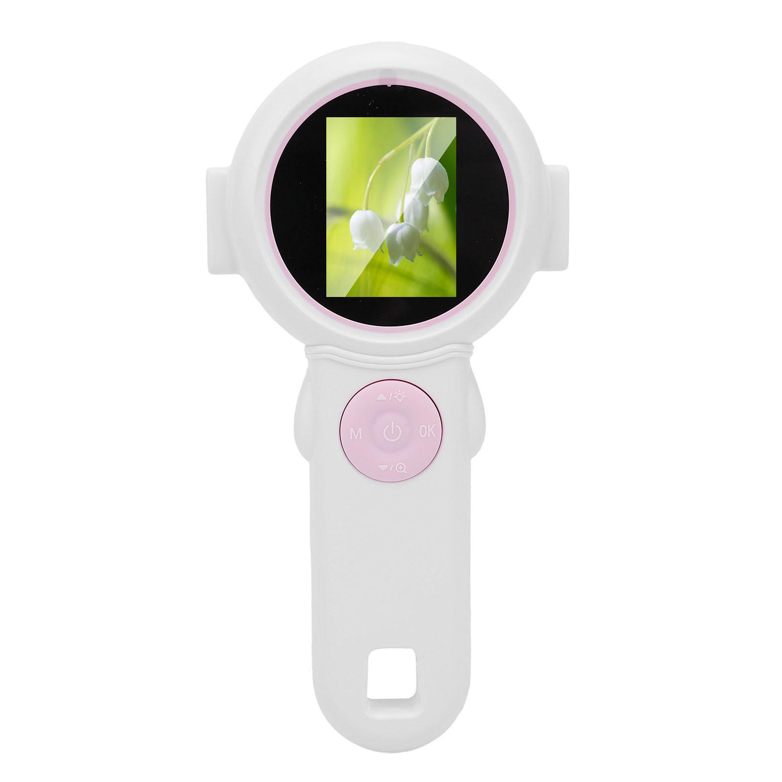 

Детский микроскоп 2,0 дюйма HD-экран Цифровая ручная камера Увеличение 1000X Образовательная научная игрушка для детей от 3 до 10 лет Девочки розовый