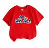 Kids Boys Girls 100% Cotton Crew Neck Short Sleeve T-Shirt, Stylish Graffiti New Water Printed Soft Breathable Casual Tees, Comfortable Summer Daily W
