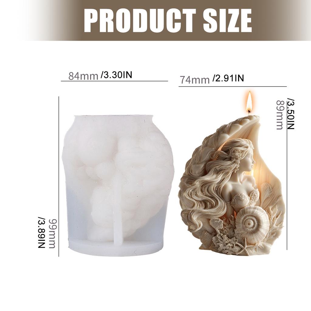 Silicone Mermaids Mould For Homemade Aromatherapys Candle And Projects Crafted From Silicone Materials
