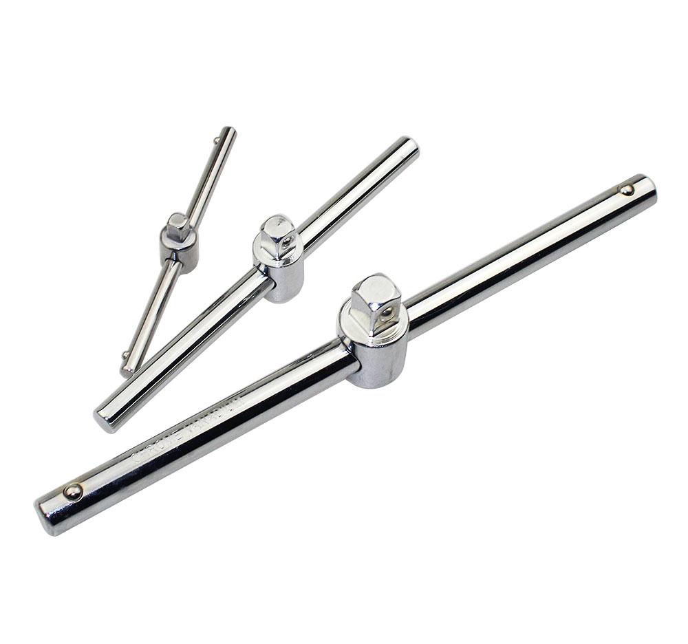 1/4" 3/8" 1/2" Drive Impact Socket Sliding Extension Bar 115-250mm T-handle Socket Breaker Bar For Ratchet Driver & Car Repair