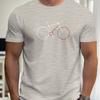 Minimal Abstract Line Drawing Bicycle Graphic Unisex Cotton TShirt Summer Breathable Crew Neck Casual Cycling Lover Daily Wear Tee