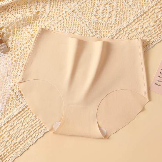 3/6 חלקים תחתונים חלקים לנשים כיסוי מלא תחתוני משי קרח מותניים בינוניים תחתונים רכים ונושמים