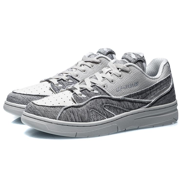 Li Ning 937 Vintage Basketball Shoes Men's Low Top Brick Gray AGBR049-5
