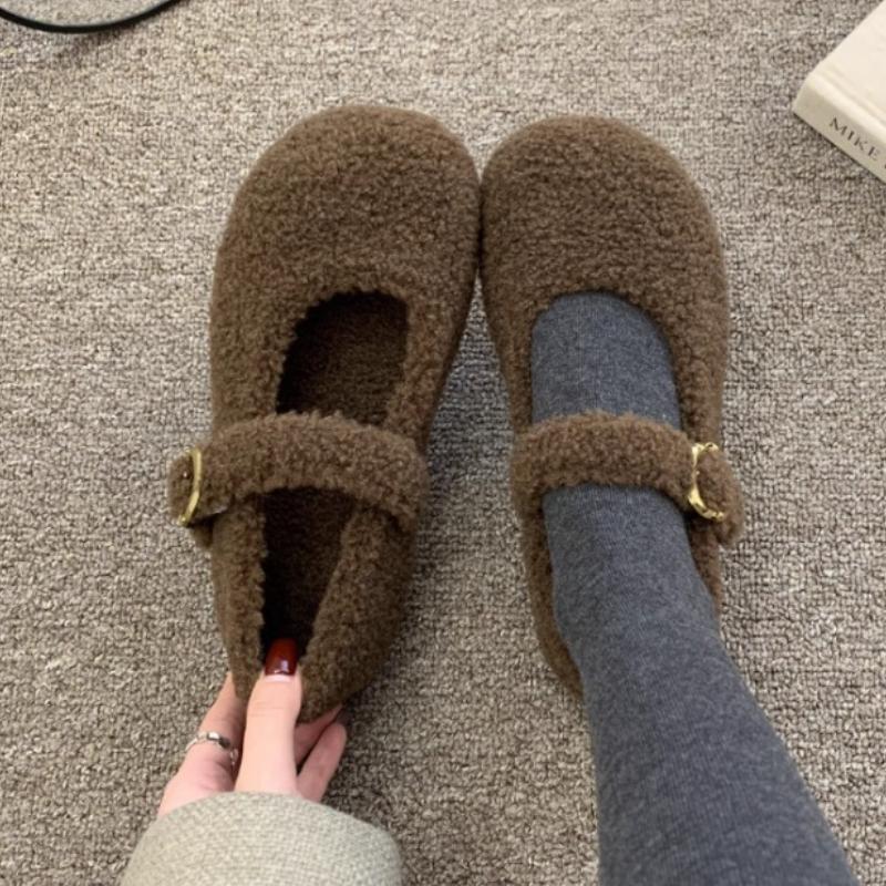 Fashion Women Suede Flats Shoes Casual Sport Loafers Shoes 2025 Trend New Fashion Short Plush Woman Sneakers Winter Walking Zapatillas