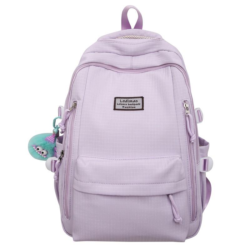 

Рюкзак большой вместимости для учеников средней школы, дорожный, легкий, для девочек фиолетовый