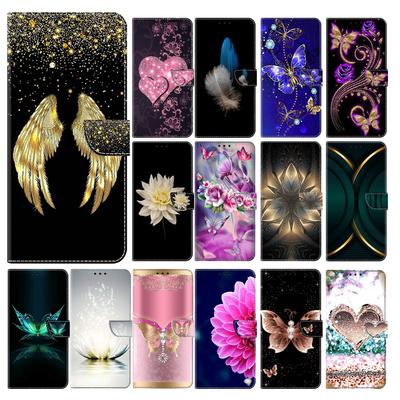 Wallet Case with Card Holder Floral PU Leather Case Kickstand Wrist Strap Shockproof Cover for Motorola Moto G84 G54 G14 E13 E22 E32 E20 G73 G Stylus