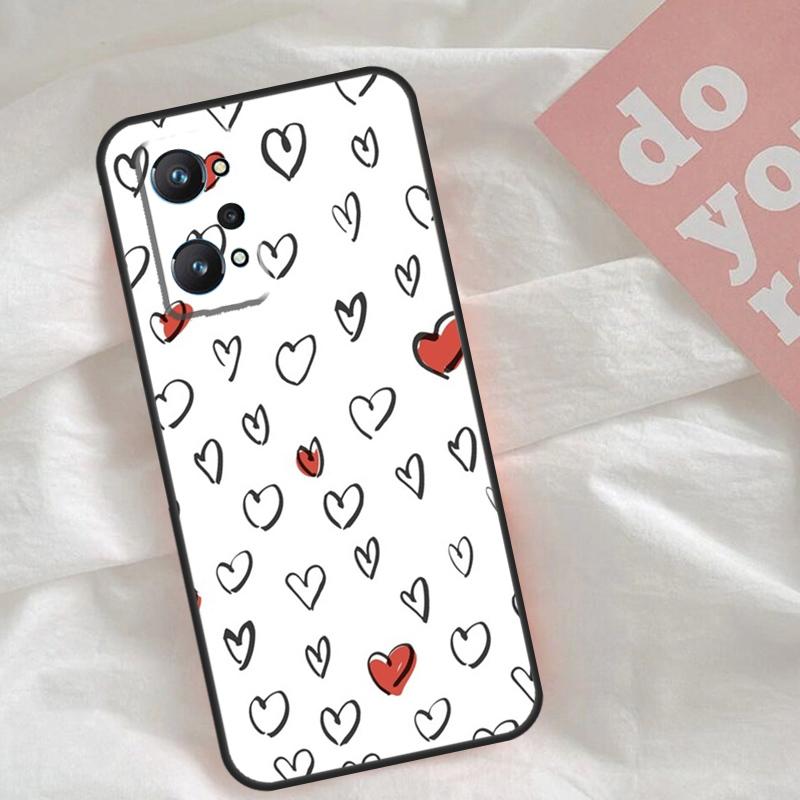 Heart Cartoon Girls Case For Realme C65 C67 C71 C63 C61 C55 C51 C53 C35 C75 11 12 13 14 15 Pro Plus GT6 GT7 Pro