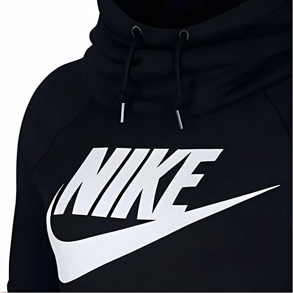 Nike Толстовки Женские Черные С Капюшоном Умеренные Обычные (унисекс) Толстовки 938061 010