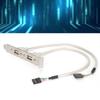Front Panel Expansion 2 Ports USB 2.0 Plug and Play with Slot Plate Bracket Panel Cable Adapter