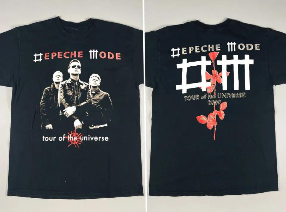 Depeche Mode Tour of The Universe 2009 T-Shirt, Depeche Mode Rock Band Tour Tee, Unisex T-Shirt S
