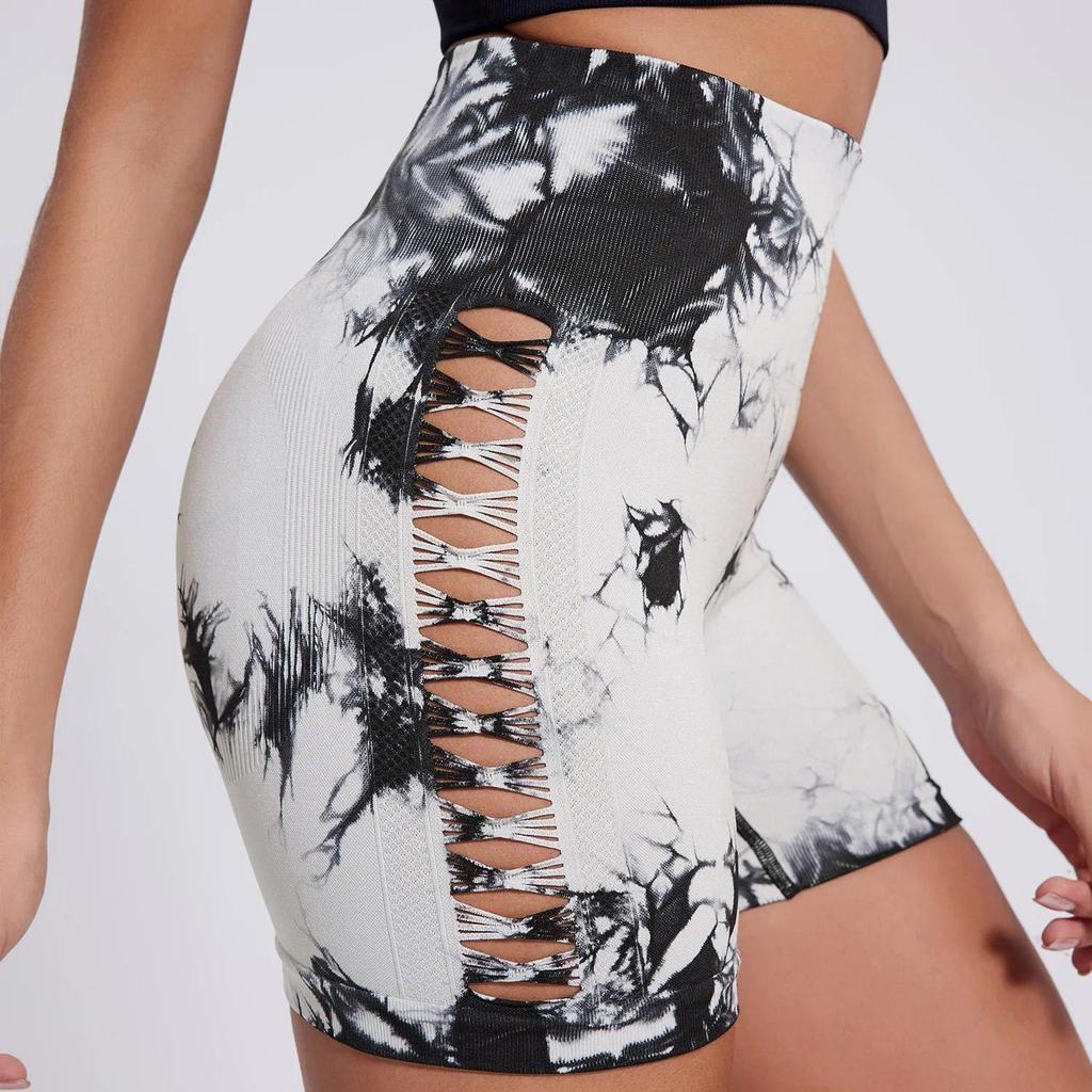 Evropsko-americké batikované vysoce elastické jógové kalhoty - Kontrola bříška, Prodyšné, Zvedání boků, Legíny slim fit