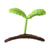 Adorable Bean Seedling Headwear Decoration Handmade Crochet Hair Clips Natural Headdress Unique Stereo Hair Accessory