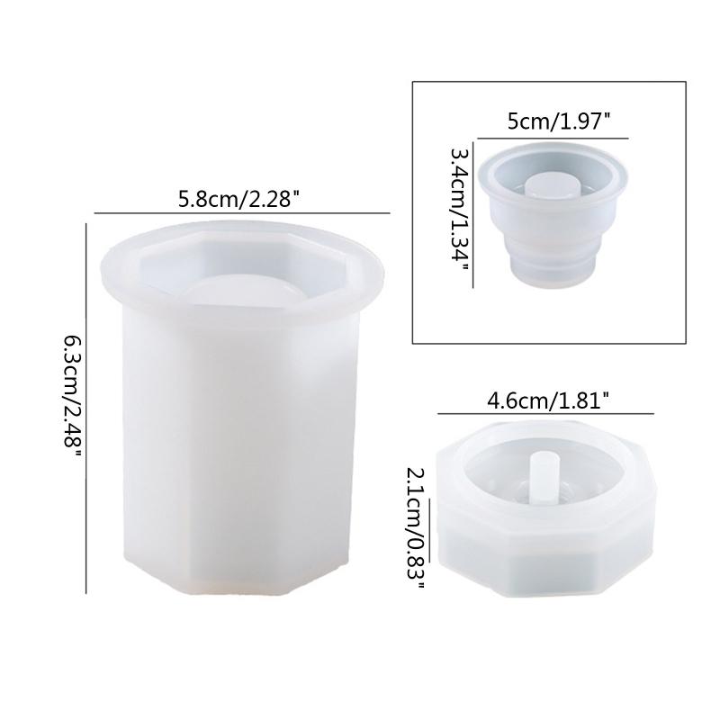 DIY Jewelry Container Silicone Molds Bottle Casting Molds Storage Jar Epoxy Resin Molds for Resin Crafts Bottle Storage