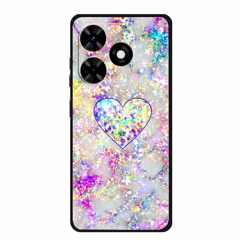 For Tecno Spark Go 2024 Case Luxury TPU Silicone Soft Back Cover Phone Cases for Tecno SparkGo 2024 BG6 Shockproof Flower Fundas
