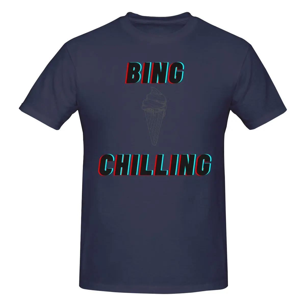 

Bing Chilling T Shirt Cotton Short Sleeve Custom Shirt Unisex 4XL