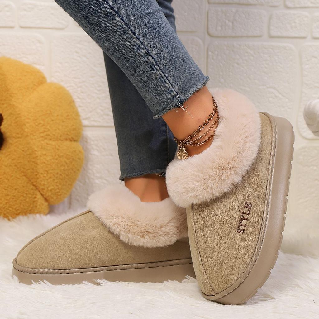 Couple's Luxury Comfortable Warm Fleece Lined Winter Slippers - Elegant, Warm, and Comfortable Thick Sole Indoor