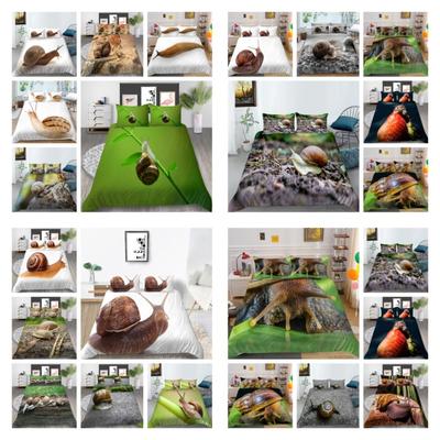 Snails Painting Bedding Cover Set with Pillowcase Home Textiles Duvet Cover Bedding Cover Sets Unique Design 2/3 Pcs Bed Suit