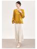 Luxurious Retro Chinese Satin Embroidery Round Neck Shirt - Early Spring Fashion