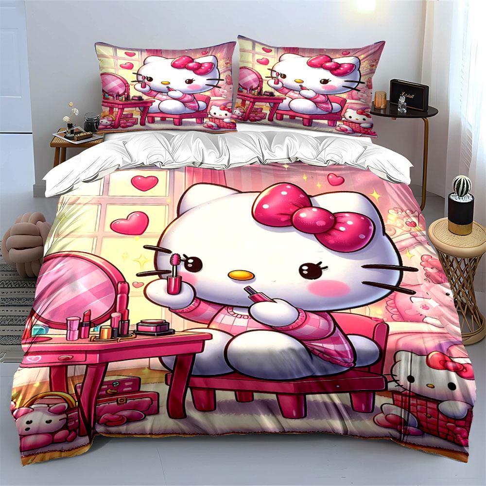 Adorable kitty's glam wonderland. Bedding sets Duvet covers Pillowcases(1* Duvet Cover 2* Pillowcases without duvet insert)