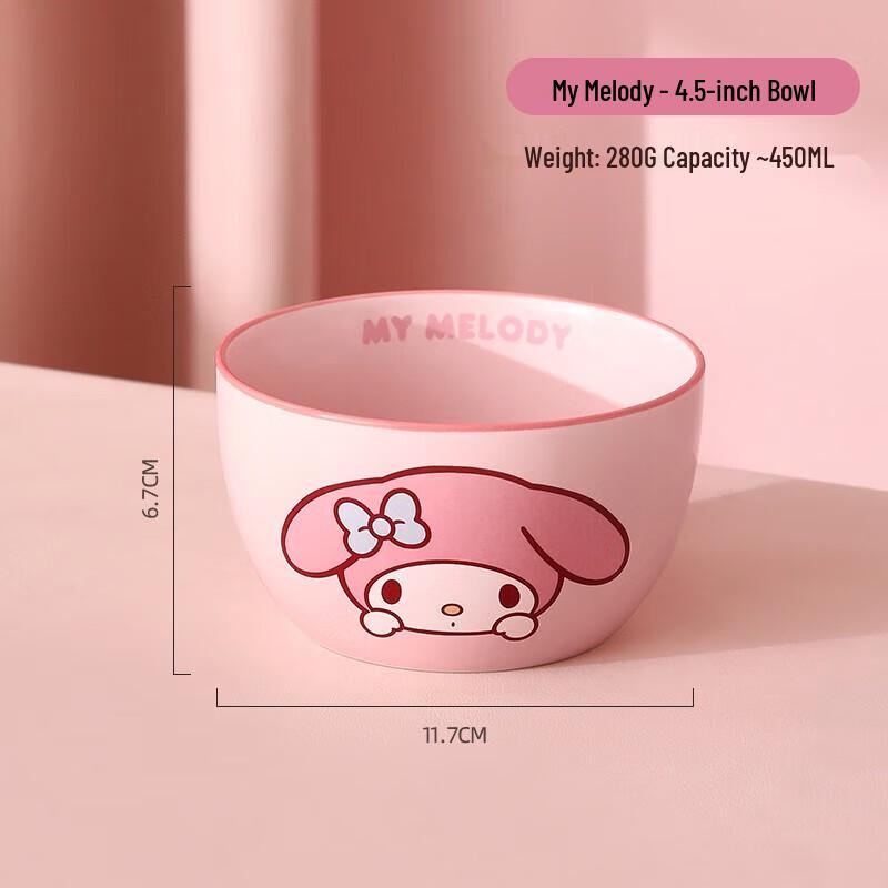 Sanrio My Melody Ceramic Rice & Noodle Bowl 4.5-inch