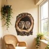 3D Owl Wall Decals Tree Hollow Sticker, Realistic Forest Animal Decal, Waterproof PVC Outdoor Weatherproof Murals Art Decor, Peel And Stick for Living