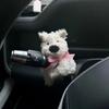 Car Plush Decoration Car Wiper Turn Signal Switch Decoration Cute Bowknot Dog Car Wiper Doll Interior Accessories