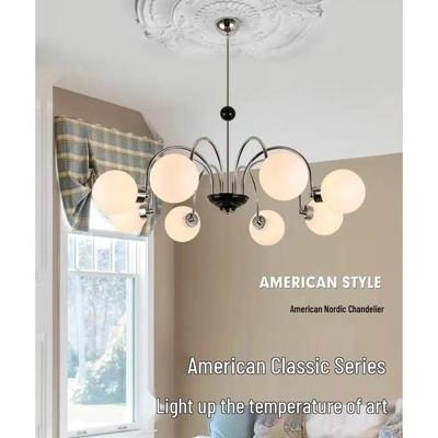 French Minimalist Chandelier: Mid-Century Sputnik Light for Living Room, Bedroom, Dining Area - Romantic Cream Style Lighting