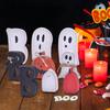 3x Wooden Ghost Decoration Wooden Tiered Tray Decor Party Tabletop Centerpieces
