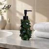 Decorative Soap Pump Resin Christmas Tree Dispenser Refillable Liquid Hand Shampoo Holder Container Empty Lotion Bottle for Bathroom Kitchen
