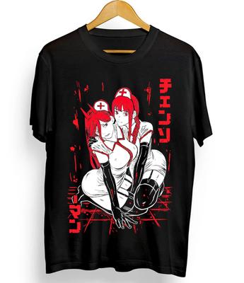 Chainsaw Man Denji and Makima T-Shirt Manga Pochita Nurses Day Anime All Size