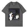 Bier Katze Kumpel Lustiges Meme T-Shirt Unisex Unisex Mode Vintage Kurzarm T-Shirt Sommer Lässig Locker Baumwolle T-Shirts Streetwear