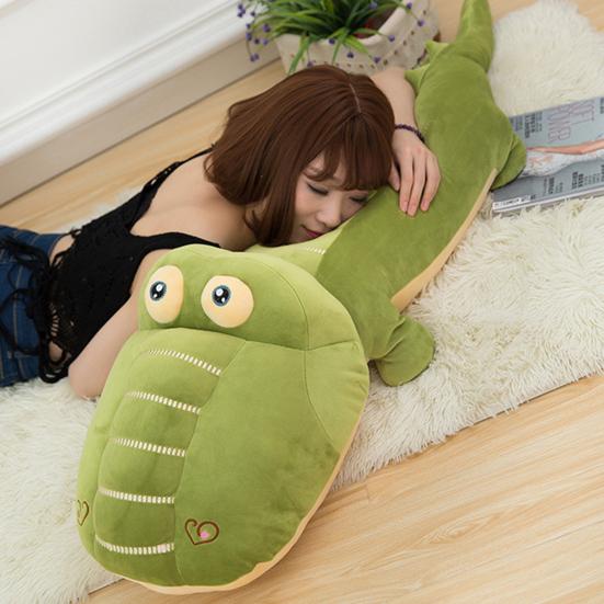 Doll Crocodile Shape Skin-friendly Cotton Crocodile Stuffed Animal Toys Cushion for Kids