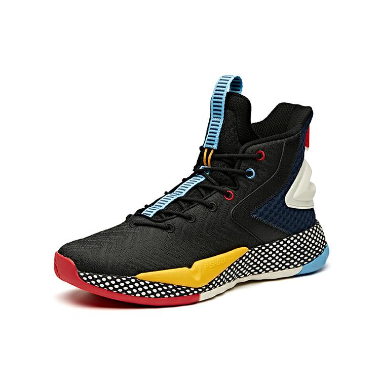 Anta Crazy 3 Basketballschuhe Herren High-Top Schwarz/Weiß/Rot/Gelb/Blau 11941606-11