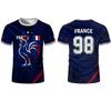 Frankreich Flagge 3D Druck Trikot Sommer Sport Atmungsaktiv Schnelltrocknend T-Shirt Unisex Fußball Trainingsuniform