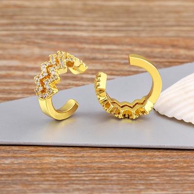 Nidin Creative Design Multilayer Ear Clip Cuff Earrings Delicate Fake Piercing Earrings For Women Trend Wedding Birthday Jewelry