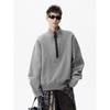 Designer Zip-up Stand Collar Sweatshirt Men Vibe Streetwear Loose Casual Couple Top