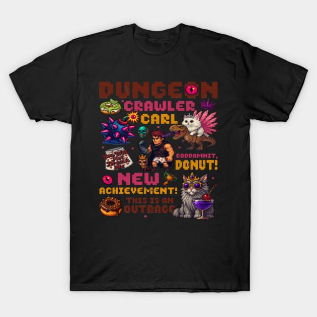 Dungeon Crawler Carl Pixel Art New Unisexs TShirt Unisex ONeck 100Cotton Short Sleeve Oversized Popular Fashion Tee Fans Gifts