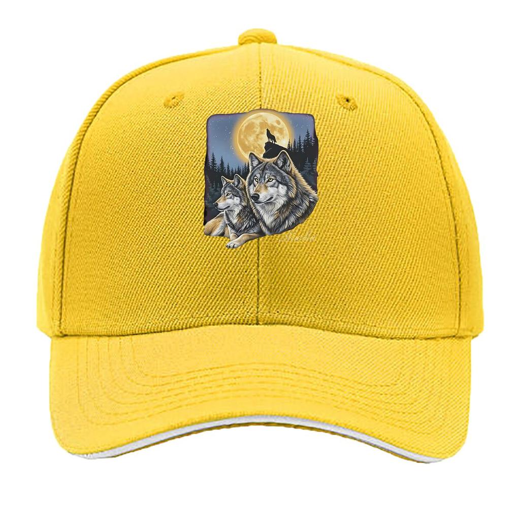 Alaska Wolf Moonlight Sandwich Baseball Cap