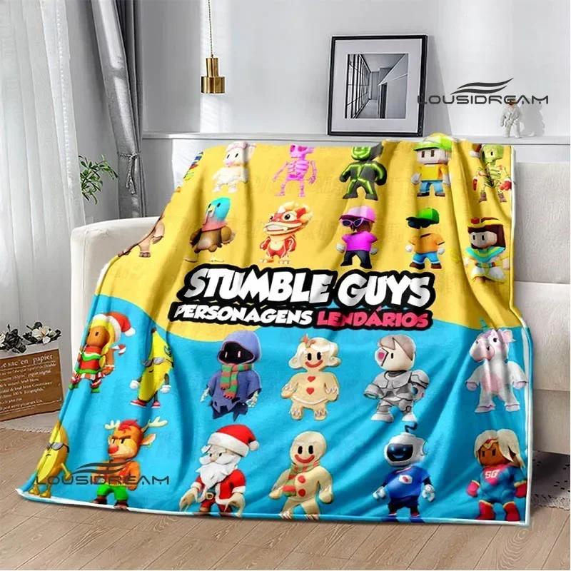 3D game Cartoon Stumble-guys printed blankets Warm Flannel blanket Soft and comfortable blanket Home bed linings Birthday Gift