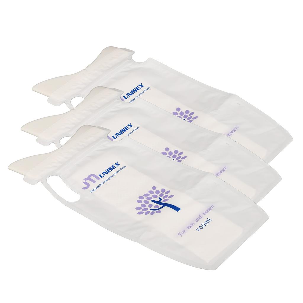 12pcs 700ML Disposable Urine Bags Portable Effective Sealing Folding Unisex Urine Bag