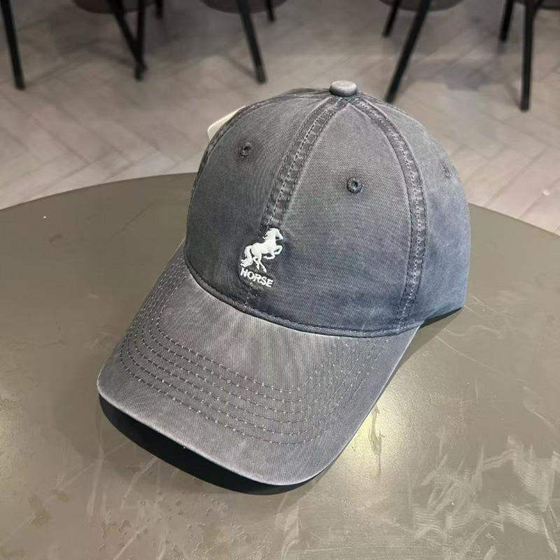 New simple pony letter embroidery baseball cap soft top cap men's and women's casual sunshade sunscreen cap tide