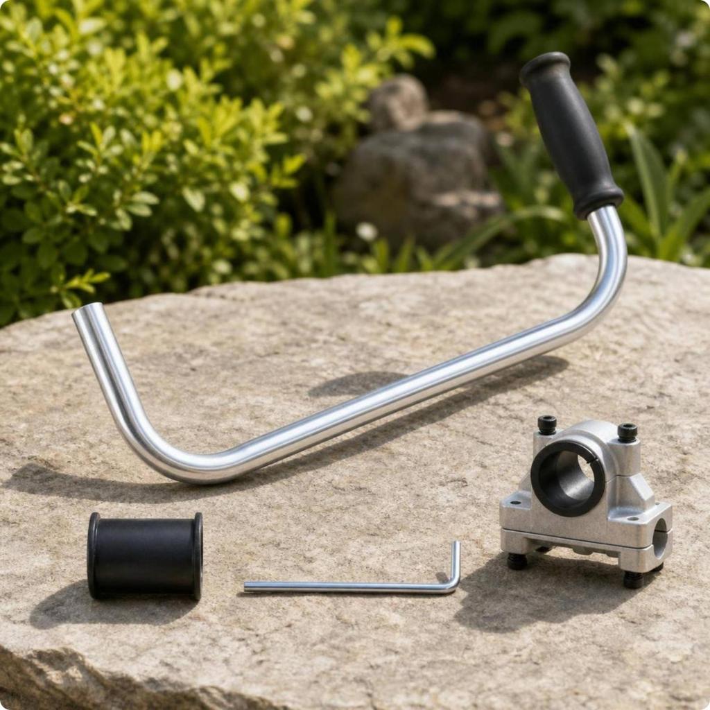 Garden Trimmer Handle Auxiliary Handlebar Curved for Lawn Maintenance