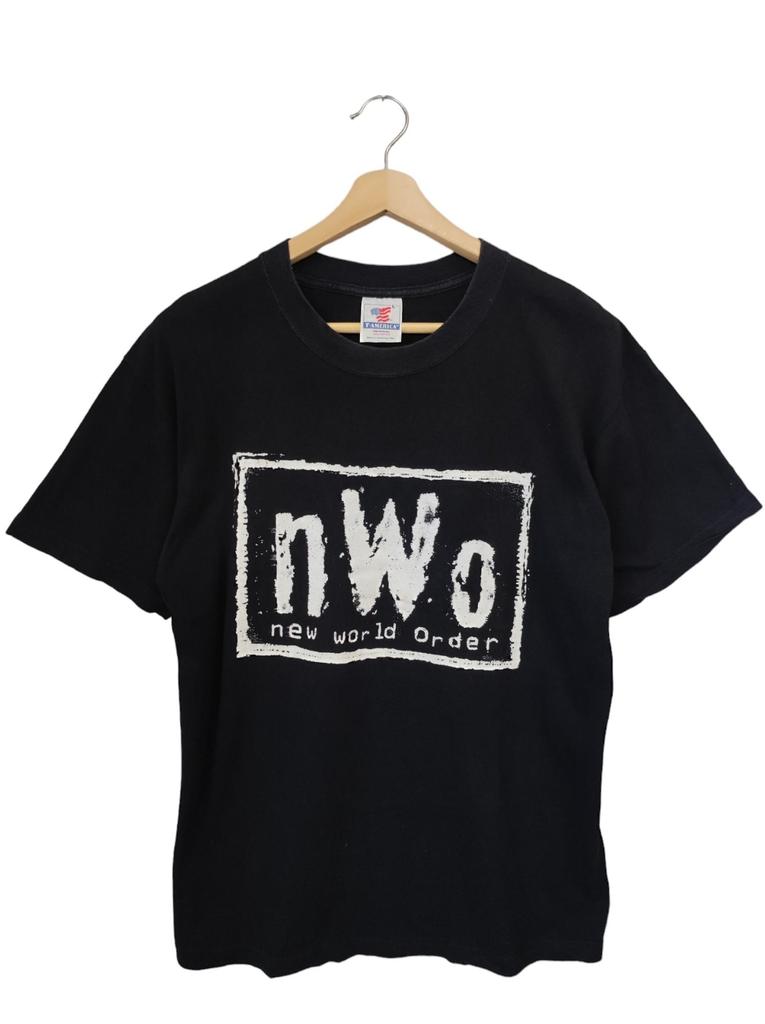 Vintage 1990 NWO New World Order wrestling Hollywood hulk hogan Scott hall kevin nash wrestlemania Taglia L made in USA