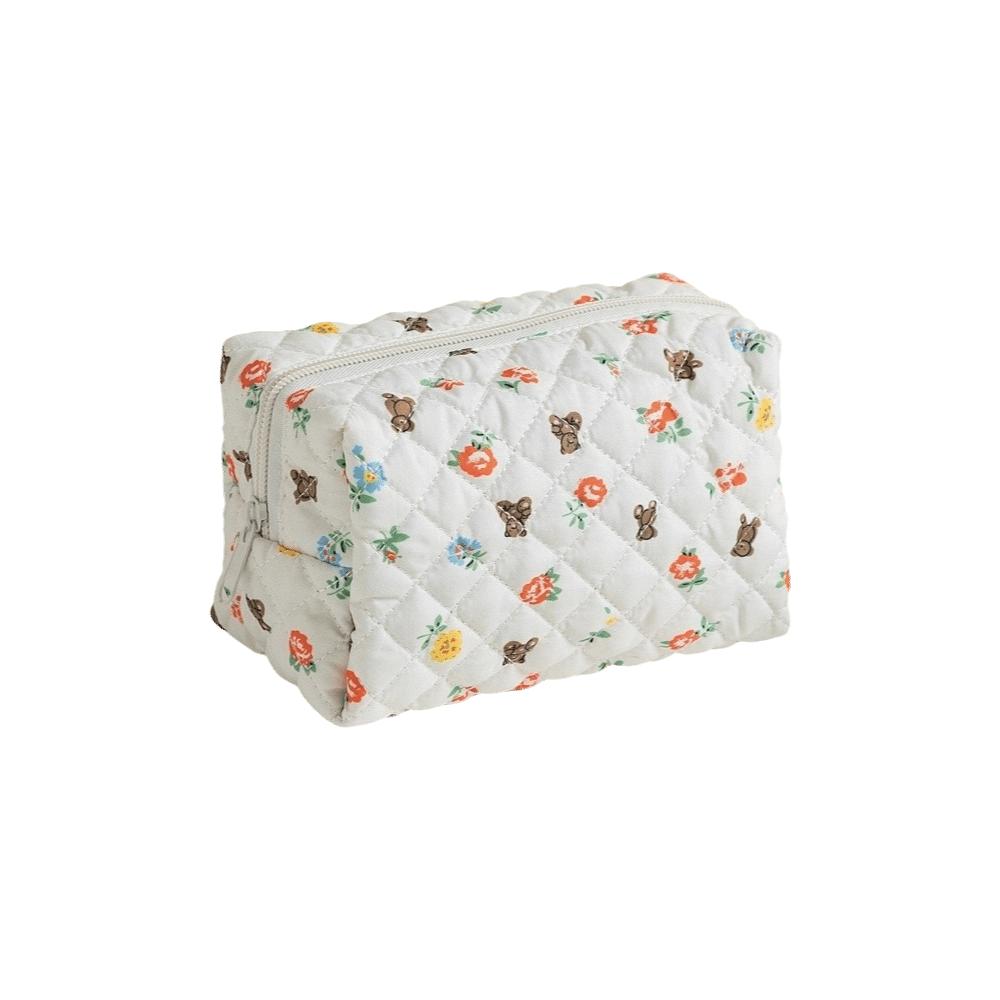 Large Capacity Cosmetic Bag Quilted Toiletry Bag Cute Makeup Bag Travel