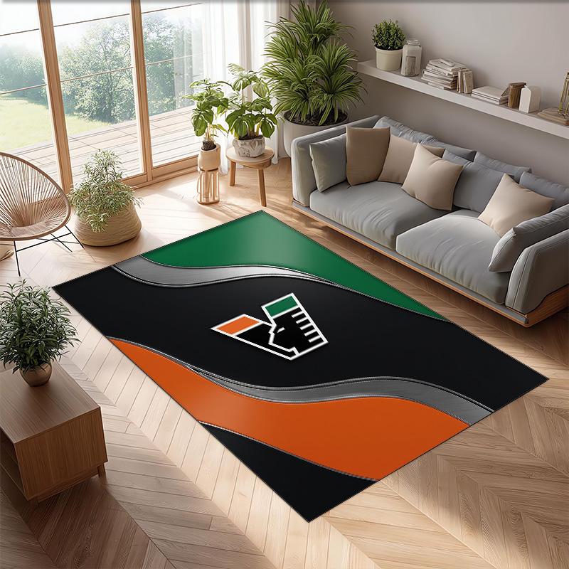 Venezia FC Football Print Crystal Velvet Rug, Comfortable Water Absorbent Non Slip Indoor Floor Carpet