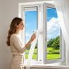 Portable AC Window Vent Kit Waterproof Zipper Opening Insulation Panel Portable AC Unit Window Kit for Indoor Home Kitchen