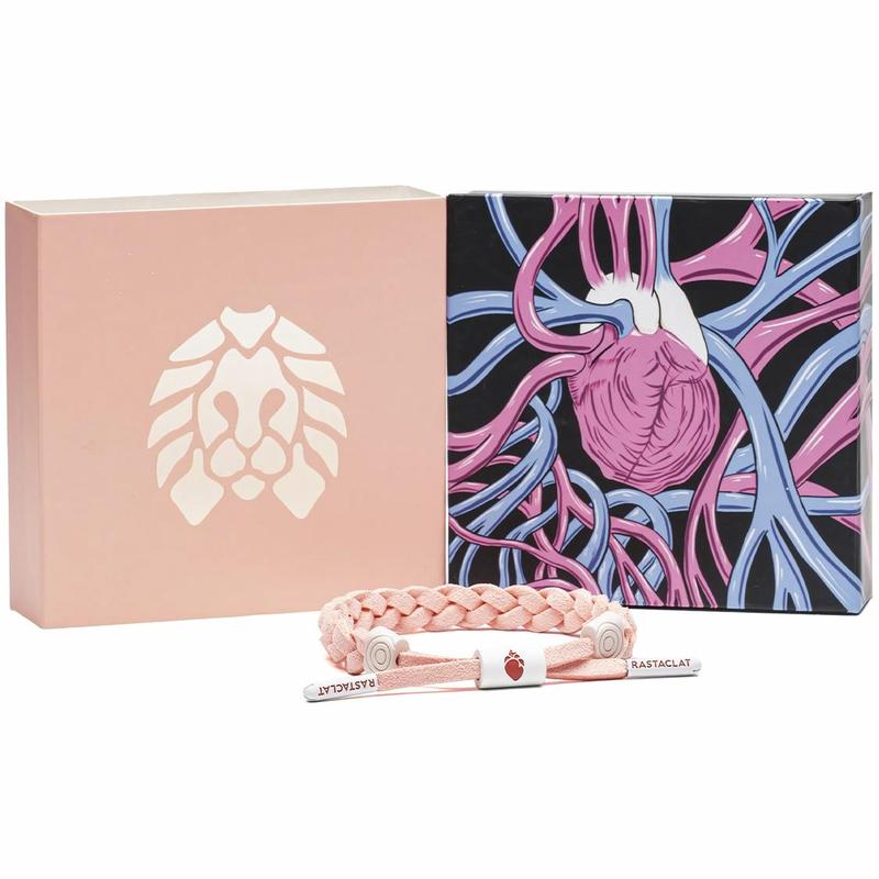 Rastaclat Little Lion Heartful Series Heartful Limited Suede Bracelet Unisex Couple Style Pink 11440219 красный