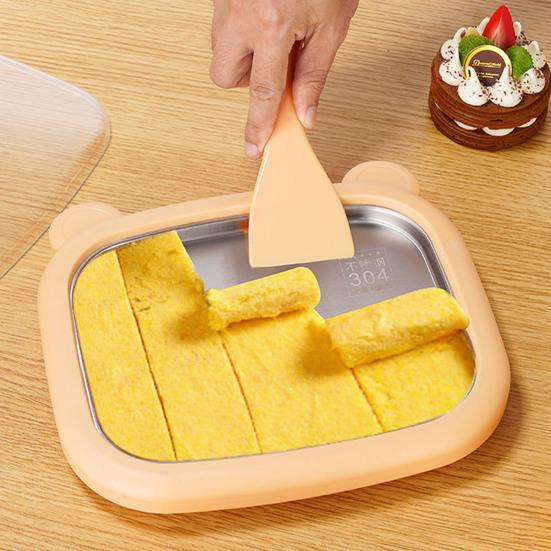 Bear-Shaped Yogurt Ice Cream Maker for Kids Stainless Steel Manual Non-Electric Freezing Dessert Machine for DIY Sorbet Smoothie Bowls